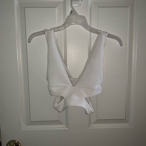 Windsor Formal White Crop Top
